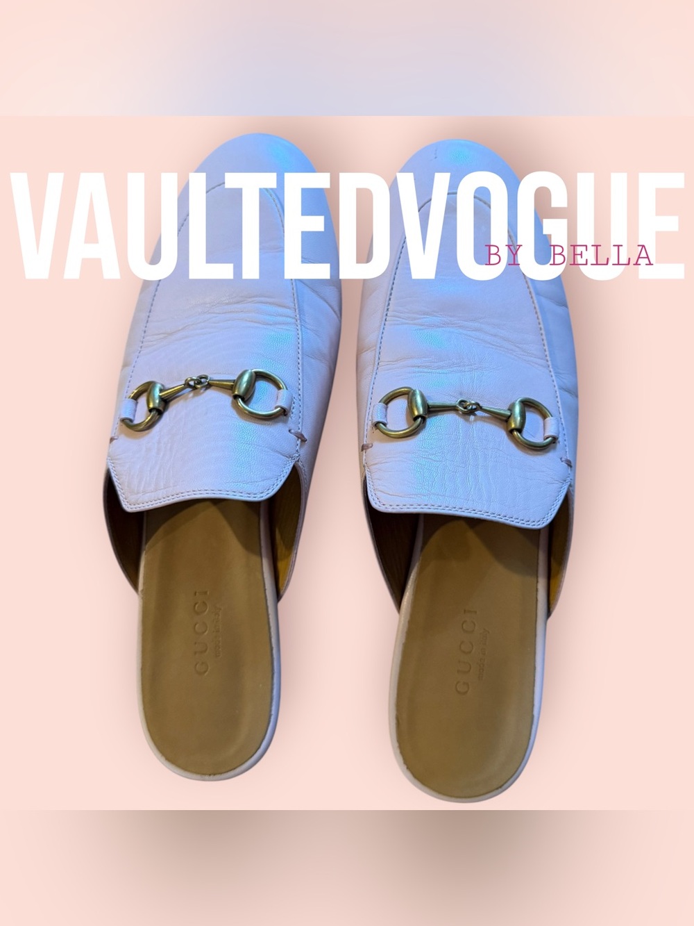 Gucci Pink Leather Horsebit Mule Slides